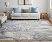 Clio Modern Abstract, Blue/Gray/Tan