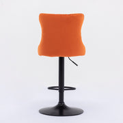 Swivel Barstools Adjusatble Seat Height, Modern Upholstered Bar Stools With Backs Comfortable Tufted For Home Pub And Kitchen Island (Set of 2)