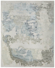 Kendall Modern Abstract, Ivory/Blue/Gray