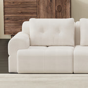 Modular Sectional Sofa Couch with Chaise, Full-Foam Structure, Compression Packaging Design, Woven Texture Upholstery, Oversized Modern Sofa for Living Room