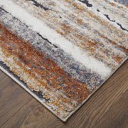Gilmore Modern Stripes, Ivory/Orange/Gray