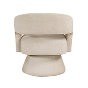 Modern Luxury Swivel Accent Chair 1pc Taupe Velvet Upholstery Solid Wood Stylish Home Furniture