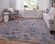 Pryor Modern Watercolor, Blue/Tan/Brown