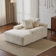 Oversized Chaise Lounge Chair Cozy Cloud Couch With 3 Throw Pillows And Wide Armrest