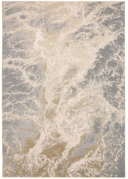 Aura Modern Abstract, Ivory/Silver/Gold