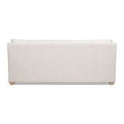 Ada - Flared Arm Contemporary Sofa With Lumbar Pillows - Flax White