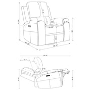 Boyce Grey 3-piece Triple Power Reclining Sofa Set