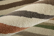 Eden Modern Abstract, Ivory/Brown/Blue