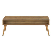 Coffee Table, Accent, Cocktail, Rectangular, Storage, Living Room, Wood Legs, Mid Century - Walnut