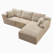 103.9'Cloud Modular Sectional Sofa Couch with L-Shape Chaise,Modern Minimalist Upholstered Couches for Living Room Bedroom,Deep Seat Corner Couch,No Assembly Required