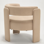 Accent Chair for Living Room, Velvet Comfy Single Sofa Chair Mid-Century Modern Armchair Wooden Legs for Bedroom Office Reading