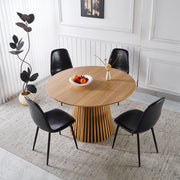 1+4,5pieces dining set, Table metal leg Mid-century Dining Table for 4-6 people With MDF Table Top, Pedestal Dining Table, End Table Leisure Coffee Table