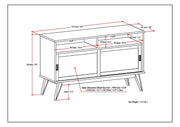 Draper - Handcrafted Mid Century Low TV Media Stand