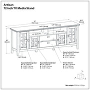 Artisan - TV Media Stand - Russet Brown