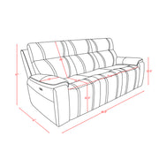 GARY BLACK LEATHER 3 PIECE POWER CONSOLE RECLINING LOVESEAT,SOFA AND RECLINER
