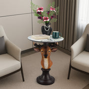 Deer Head Accent Table Animal Statue End Tables Livingroom