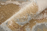 Aura Modern Watercolor, Gray/Ivory/Gold