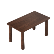 63' Solid Wood Dining Table Set with 4 Upholstered Chairs, Farmhouse Dinner Table Set of 5 Piece with Walnut Finish & Beige Chenille Seats, Heavy-Duty Support up to 1000 lbs, Easy Assembly