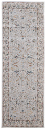 Pasha Transitional Ikat, Ivory/Blue/Taupe