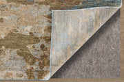 Pearson Modern Abstract, Blue/Ivory/Brown