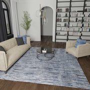 Sonora Modern Abstract, Blue/Ivory/Tan