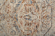 Kaia Transitional Medallion, Tan/Orange/Red