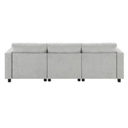 Modular Sectional With Storage Pockets, 5 Seat U Shaped Couch Set With Pillows, Free Combination Modern Cloud Sofa With 2 Movable Ottoman