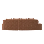 Modern Curved Sectional 3 Seat Minimalist Elegant Half Moon Sofa Compressed Modular Sectional Sofa for Living Room, Office, Apartment