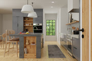 Jameson Modern Distressed, Gray/Black