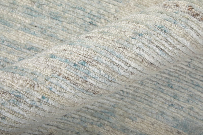 Brighton Modern Abstract, Blue/Ivory/Silver