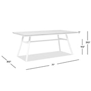 Maiden - 6 Seater Patio Dining Table - Natural Teak
