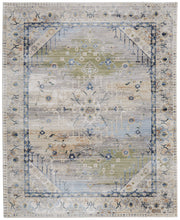 Melrose Transitional Distressed, Ivory/Green/Blue