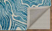 Lorrain Modern Abstract, Blue/Ivory