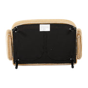 Modern style two-seater sofa with ultra-comfortable armrests, armrest pillows, and storage pockets, deep-seated two-seater sofa, comfortable modern sofa for bedroom, small spaces, apartments, and offi