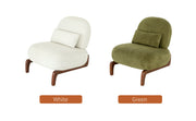 Cute Accent Chair with Solid Wood Legs, Living Room Chair with Soft Fabric Cushion, Cozy Bedroom Chair, Comfy Armless Reading Chair for Apartment, Waiting Room, Balcony,Set of 2 (White)