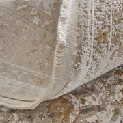 Cadiz Traditional Floral & Botanical, Ivory/Gray/Gold