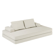 Multifunctional Convertible Sofa Bed With 2 Tumbler Backrests And 2 Pillows, Deep Seat Couch