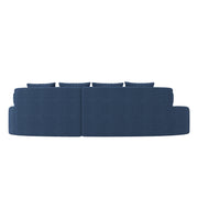Modern Curved Sectional 3 Seat Minimalist Elegant Half Moon Sofa Compressed Modular Sectional Sofa for Living Room, Office, Apartment