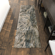 Skyview Modern Abstract, Gray/Green/Ivory