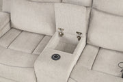 Galya - 3 Piece Living Room Set Sofa Loveseat Chair - Light Gray