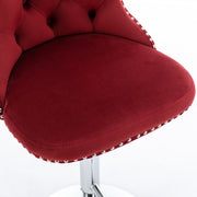 Swivel Barstools Adjusatble Seat Height From 25-33", Modern Upholstered Base Bar Stools With Backs Comfortable Tufted For Home Pub And Kitchen Island (Set of 2)