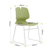Modern Stacked Office Chairs (Set of 4)