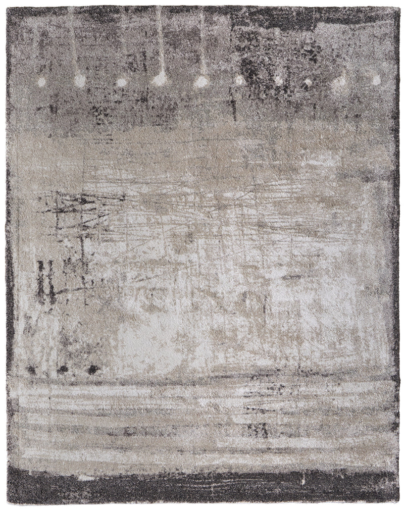 Skyview Modern Abstract, Gray/Ivory/Taupe