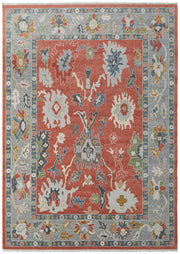 Karina Transitional Floral & Botanical, Red/Gray/Ivory