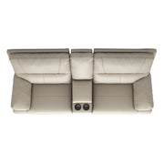 Malibu 79' Modern Power Motion 3-Piece Reclining Loveseat Sofa with Cup Holders, Cream Taupe Beige