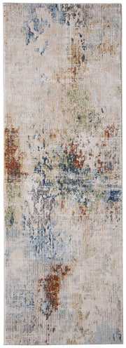 Sonora Modern Abstract, Ivory/Blue/Red