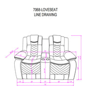 Raize - Power Living Room Set With Storage Console And Cup Holders