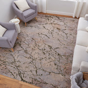 Pryor Modern Abstract, Taupe/Green/Tan