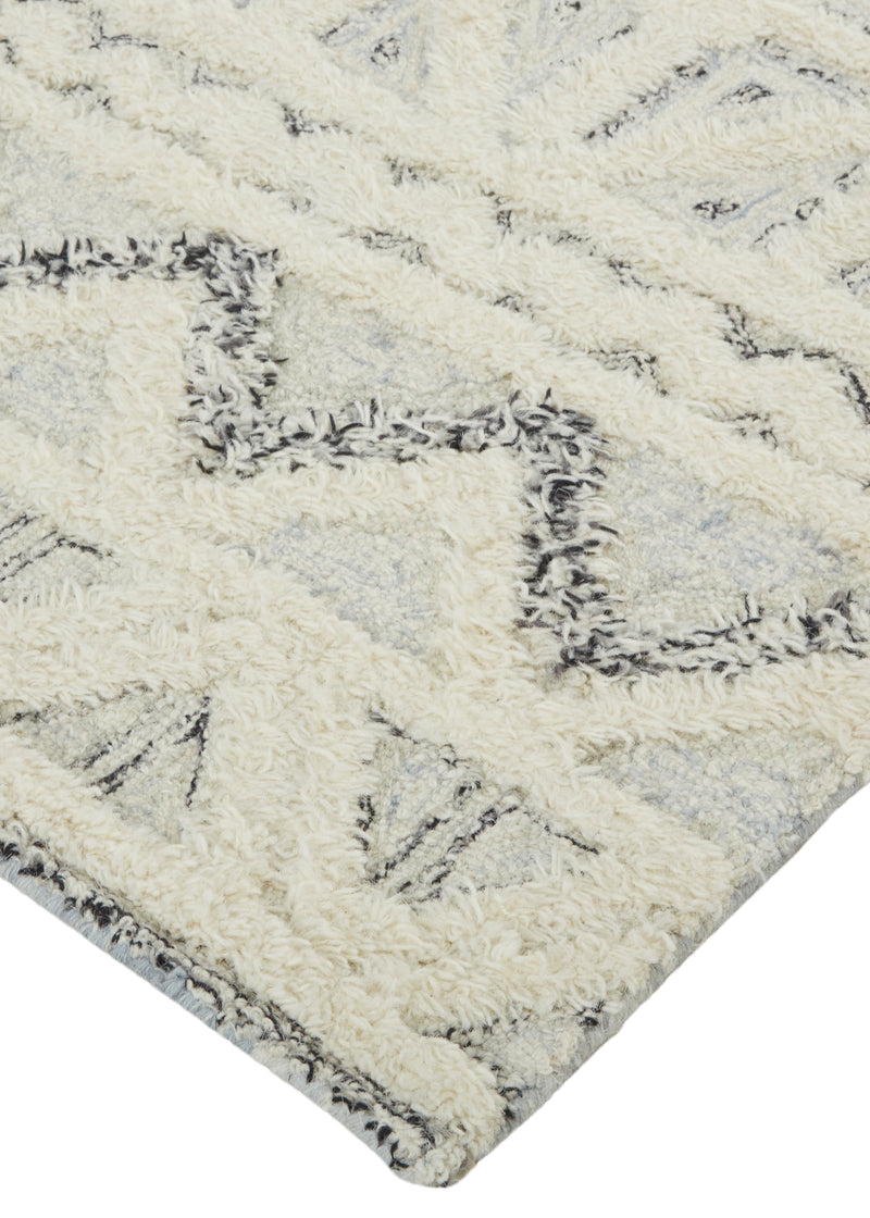 Anica Transitional Geometric, Ivory/Black