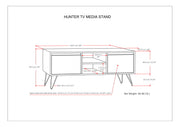 Hunter - TV Media Stand - Umber Brown Stain